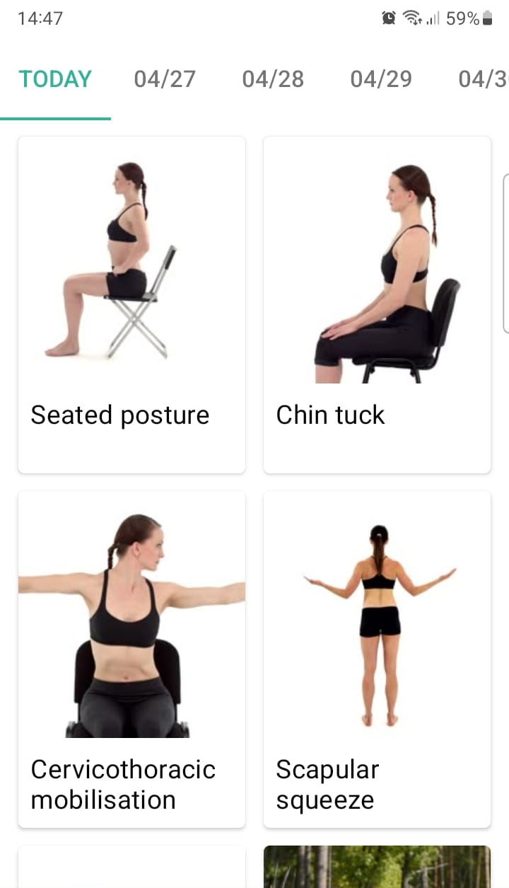Online exercise program Whiplash associated disorders