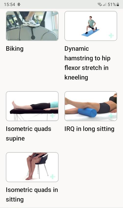 Online exercise program Rectus femoris tendinopathy