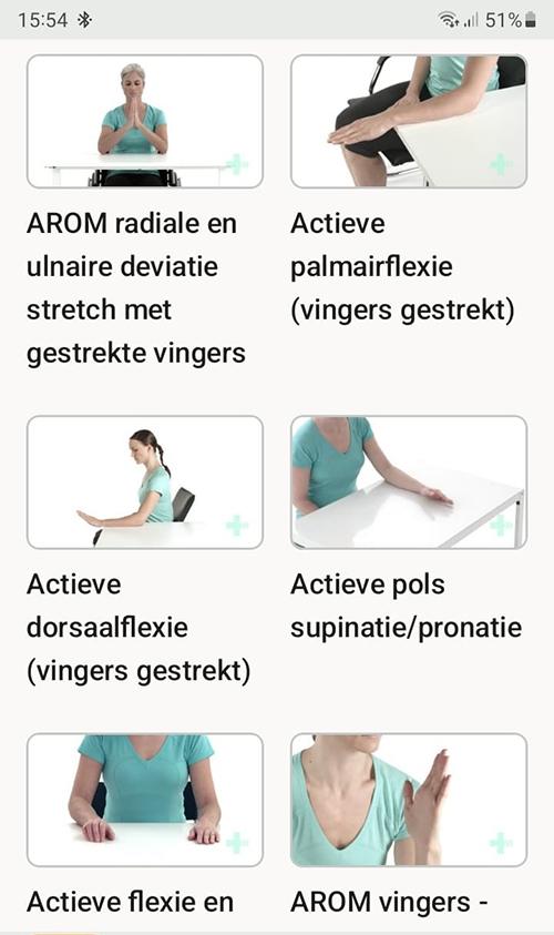 Online exercise program Osteoarthrosis of the hand