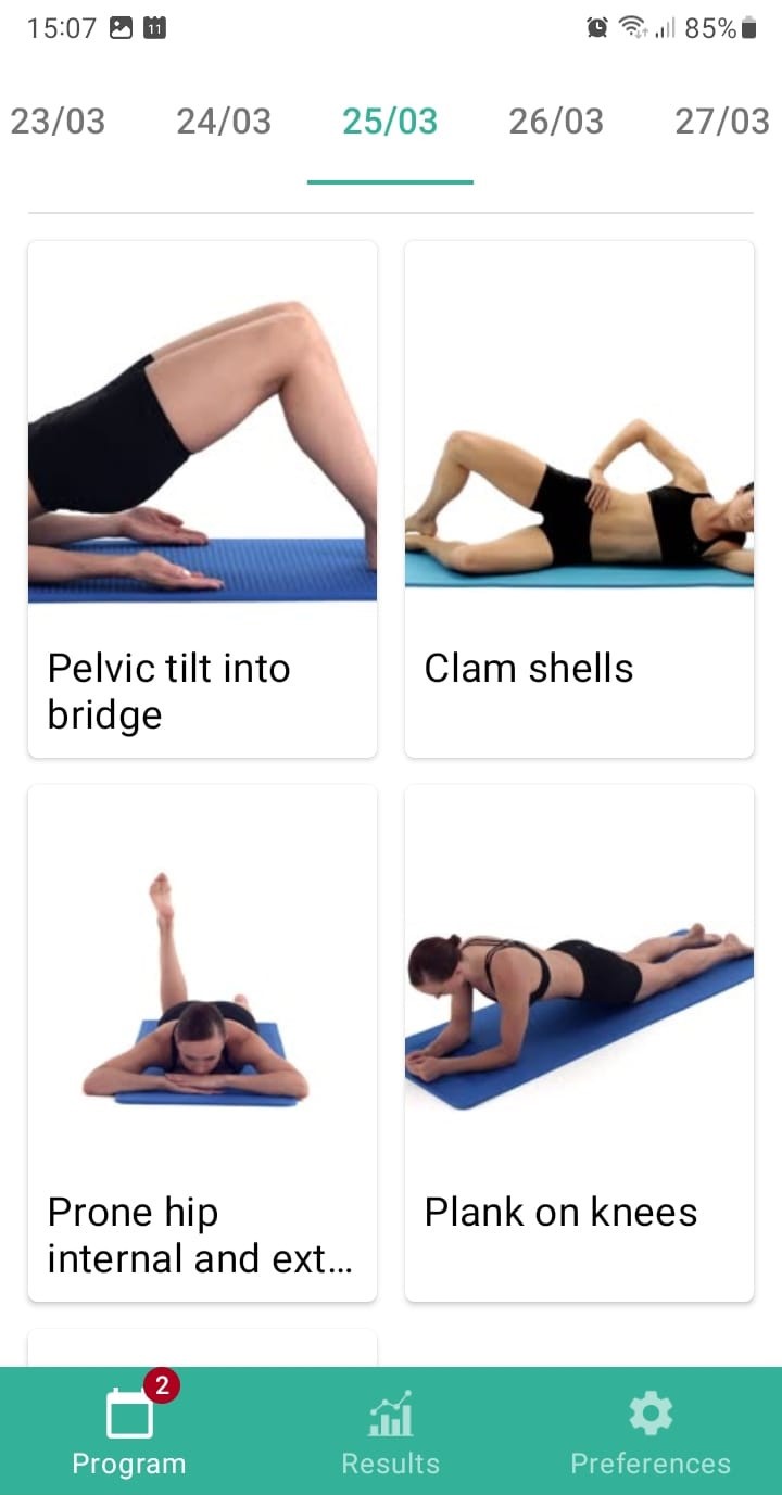 Online exercise program Greater trochanter pain syndrome