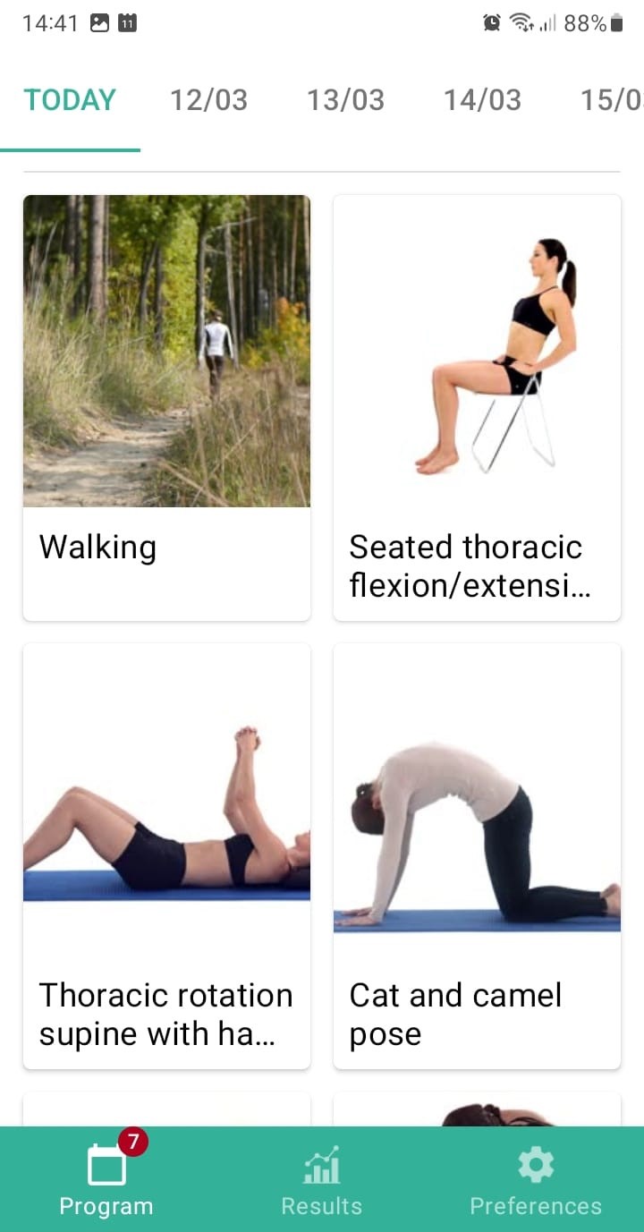 Online exercise program Frozen shoulder