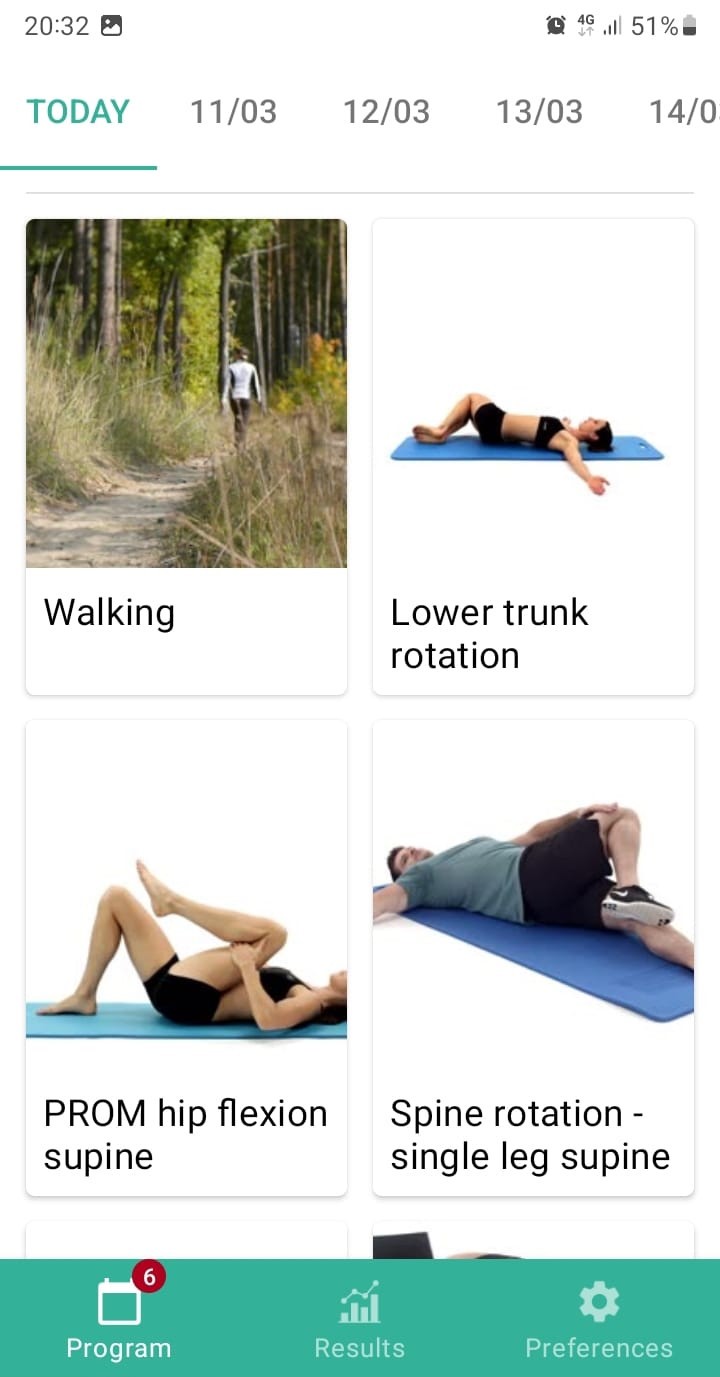 Online exercise program Lumbar facet syndrome
