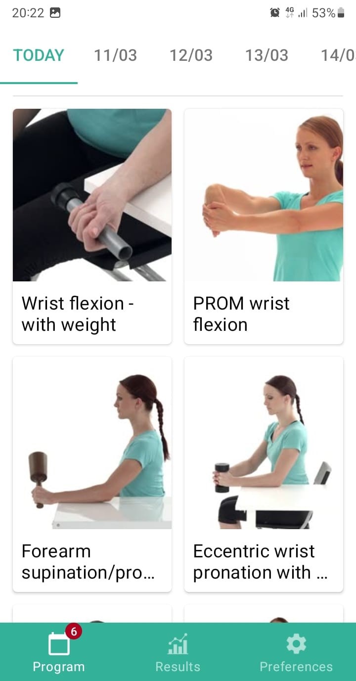 Online exercise program Golfer's elbow