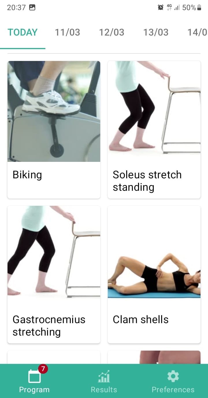 Online exercise program Medial tibial stress syndrome