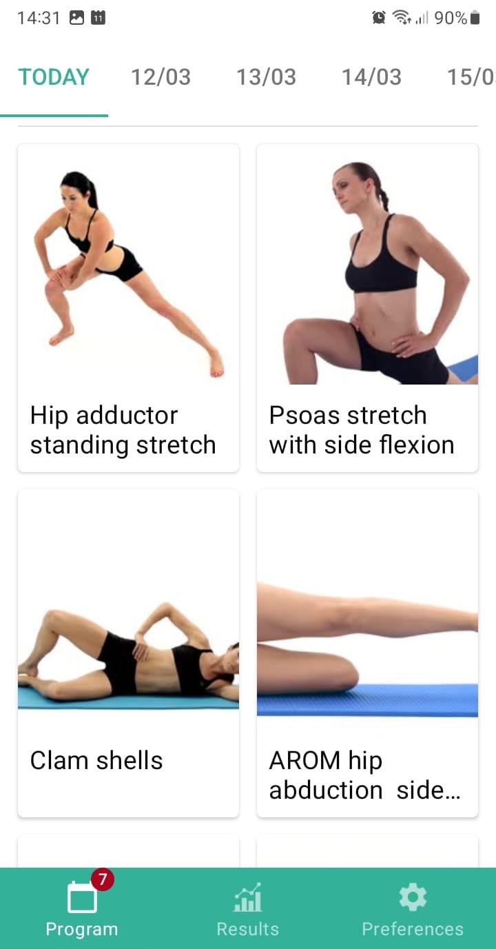 Online exercise program Adduction-related groin pain